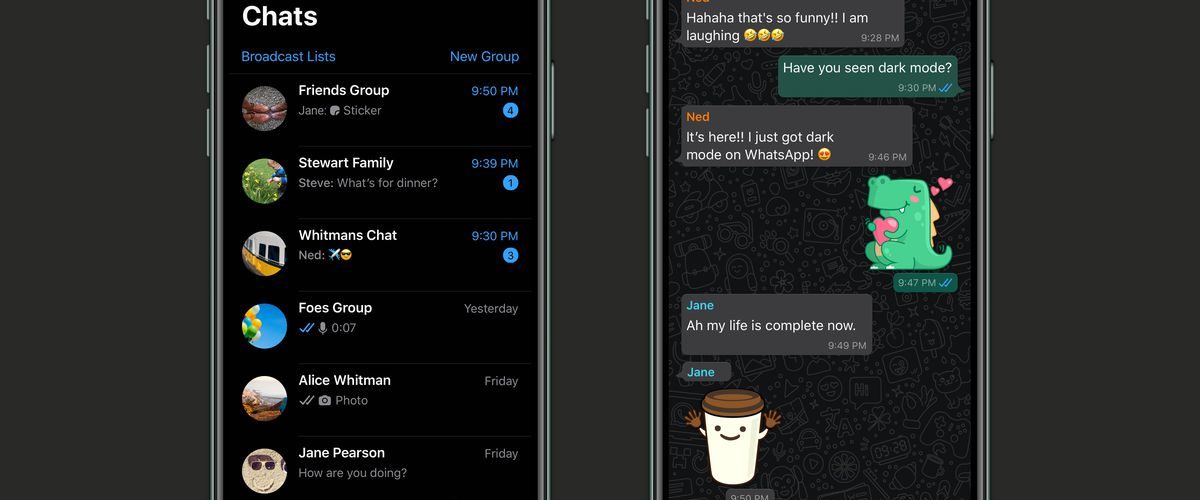 whatsapp Dark Mode For iphone Android